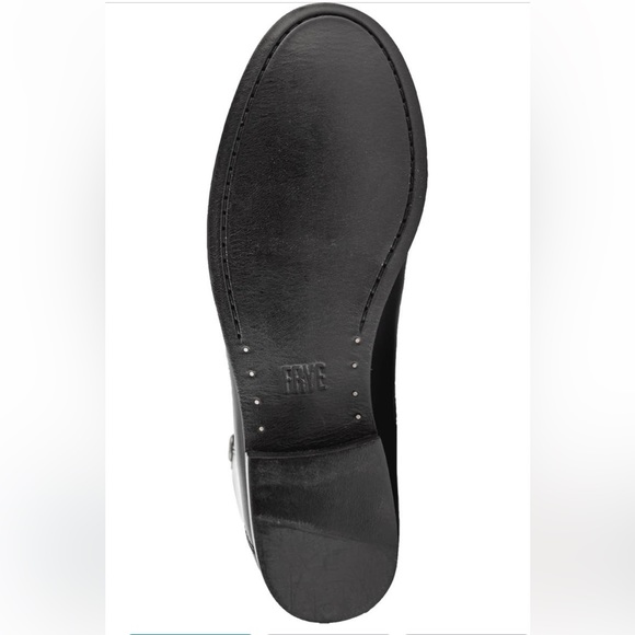 NIB Frye Marissa Medallion Inside Zip Tall Black Leather Riding Boot - Size 9 - Picture 7 of 16